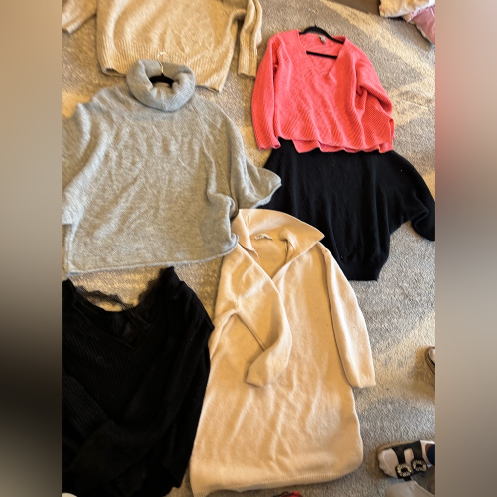 H&M Gray Cowl Neck Sweater
